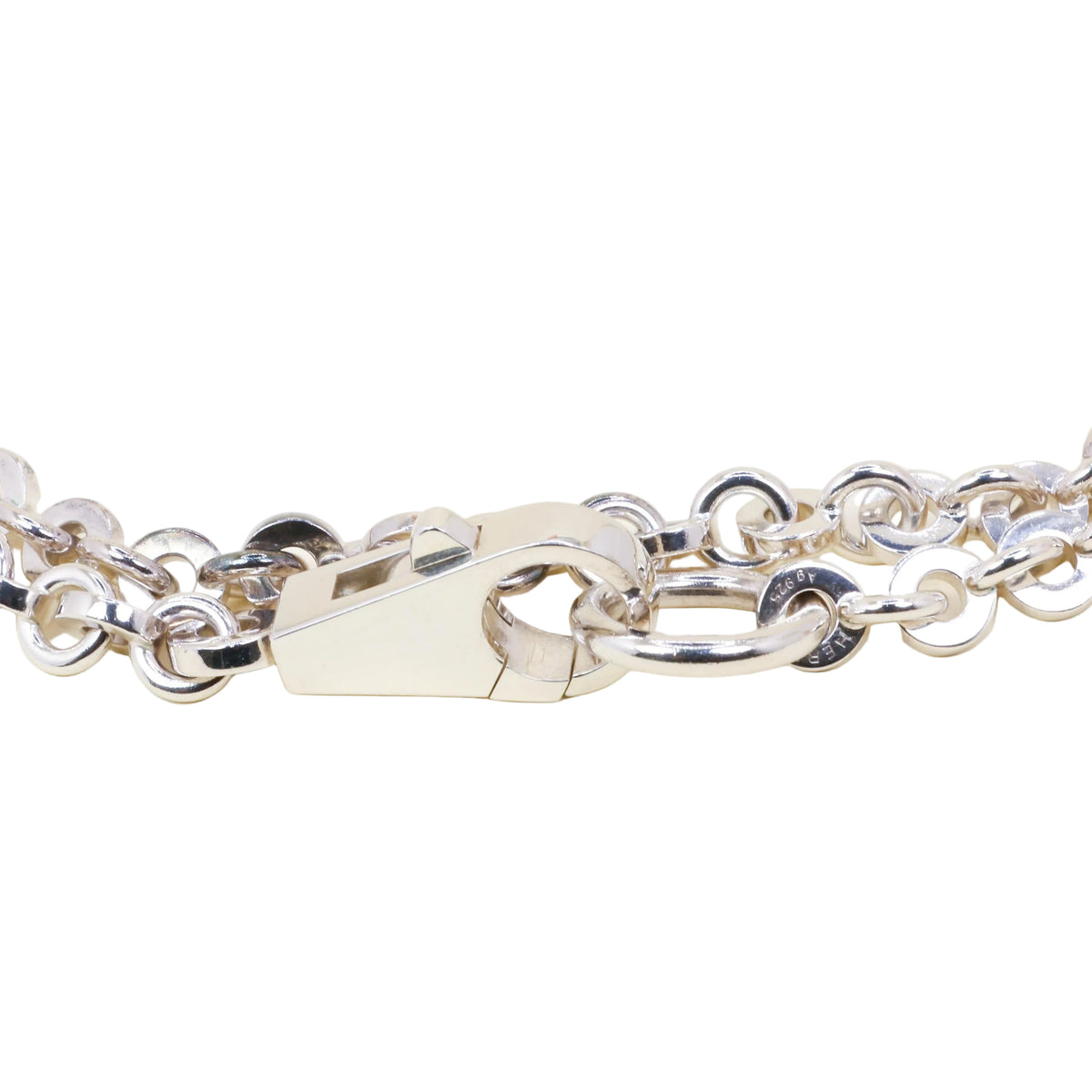 HERMÈS "Voltige" Long Necklace in Silver