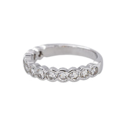 White gold Diamond Half-Wedding Band