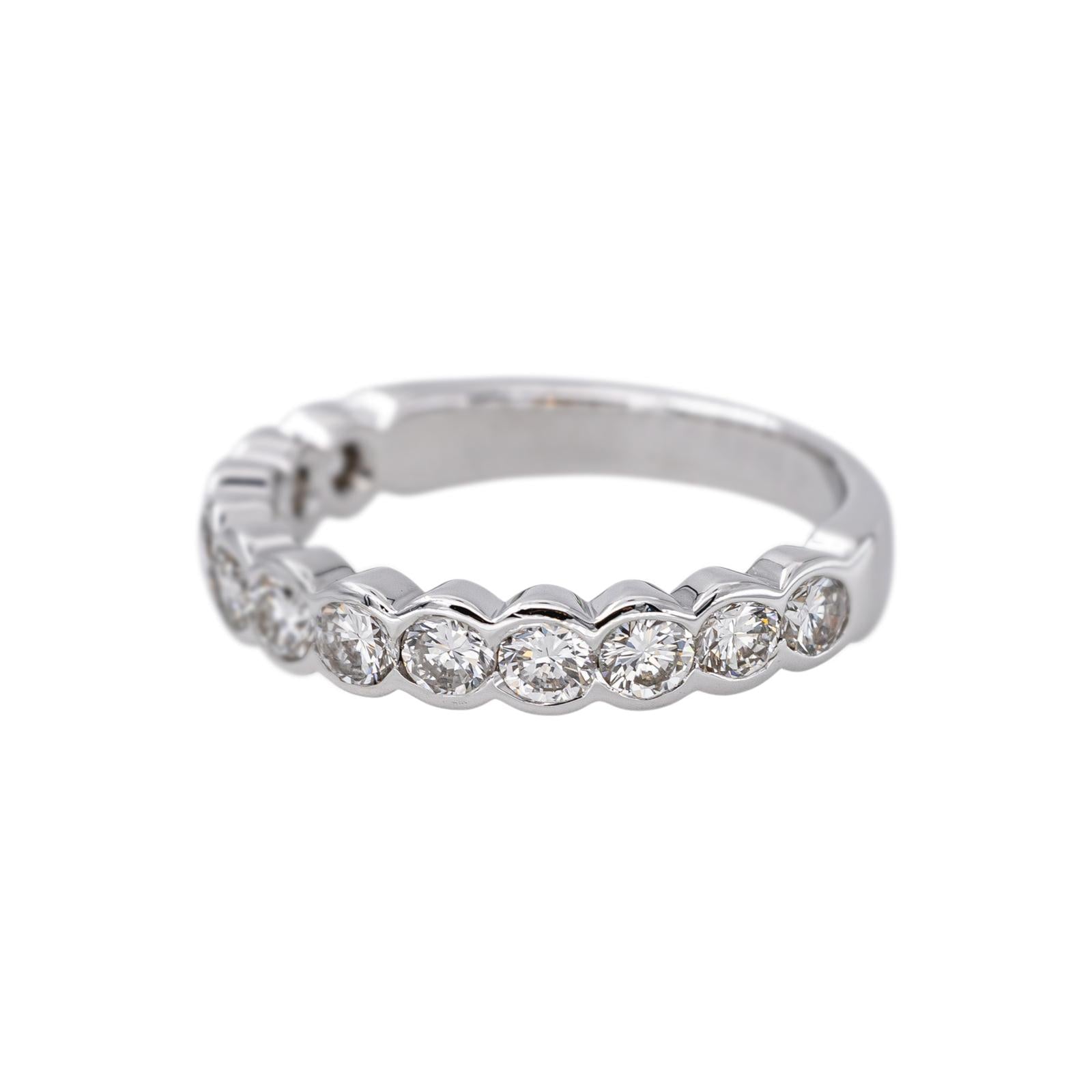 White gold Diamond Half-Wedding Band
