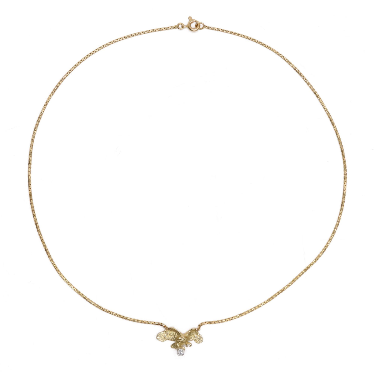 Yellow Gold and Diamond Pendant Necklace