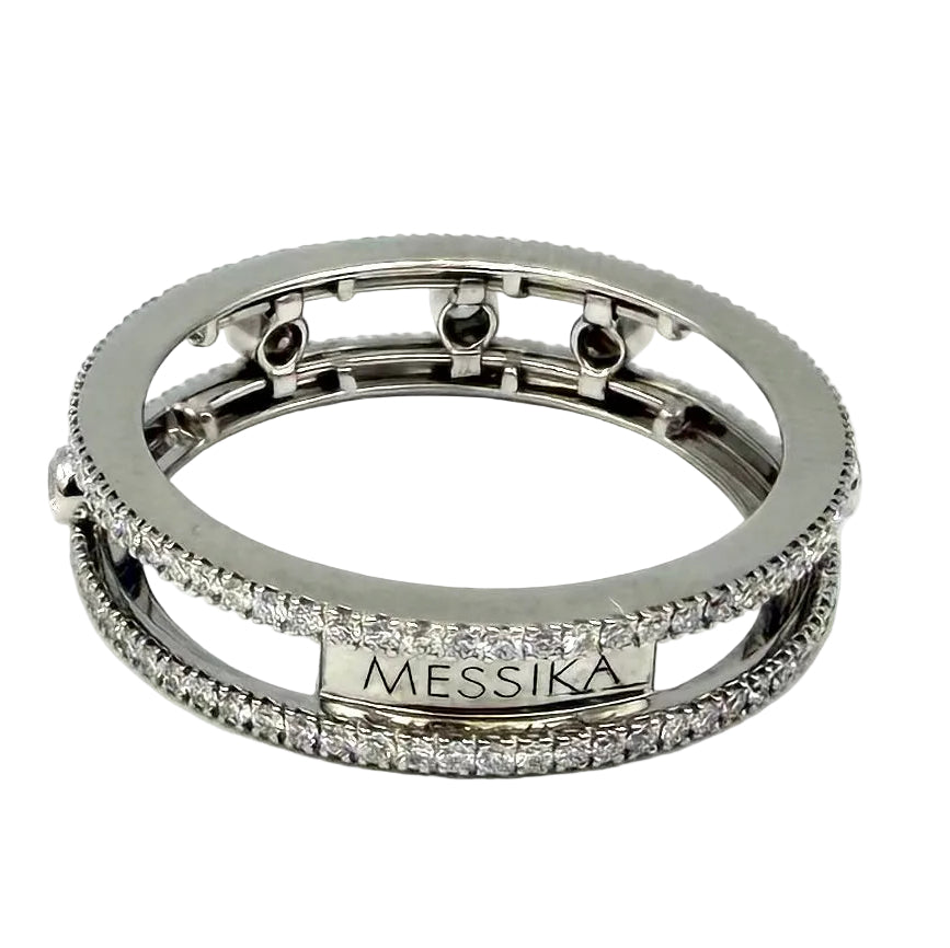 MESSIKA "Fine Move Romane Pavée" Pave ring in white gold and diamonds