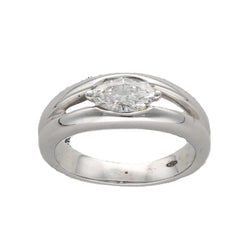 White Gold Solitaire Ring with Diamond