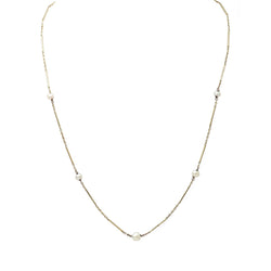 White Gold Pearl Necklace
