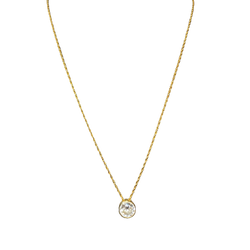 Yellow Gold and Diamond Pendant Necklace