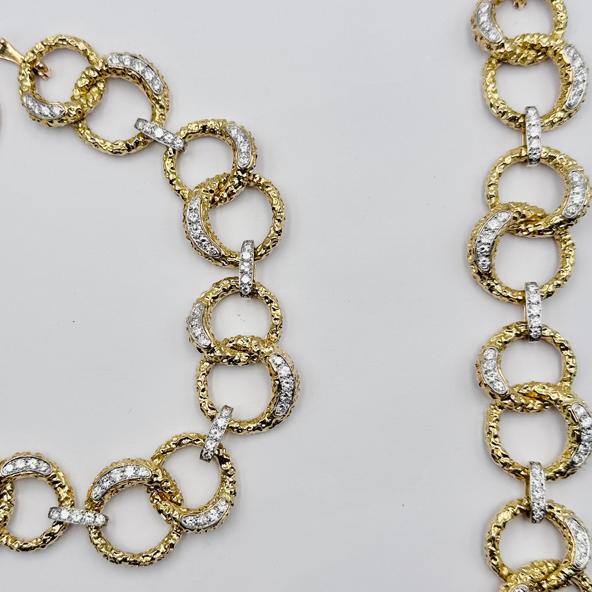 M. GERARD Necklace in yellow gold, Platinum, and Diamonds