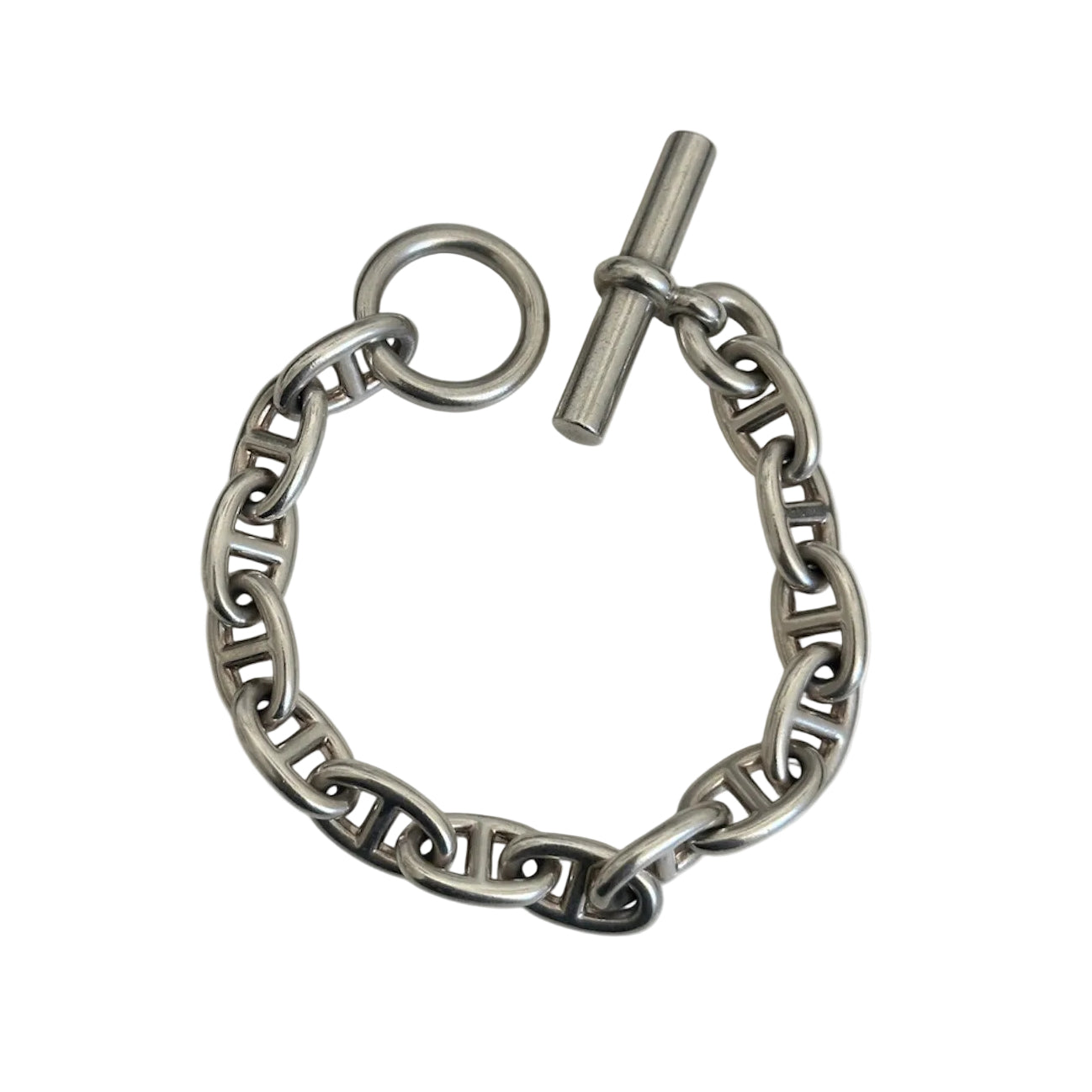 HERMÈS "Chaîne d'ancre" PM Silver Link Bracelet