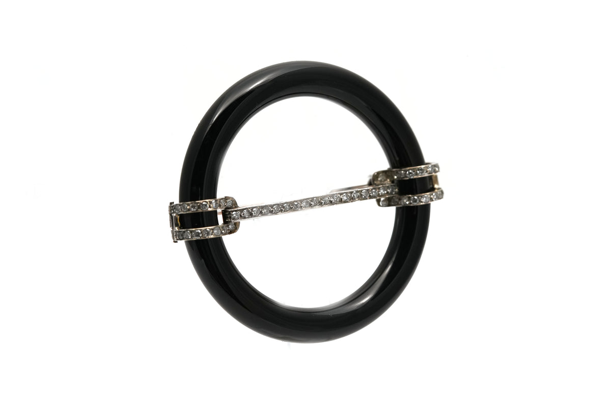 White Gold and Diamond Brooch