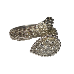 BOUCHERON "Serpent de Bohème S" Toi & Moi Ring in white gold and diamonds