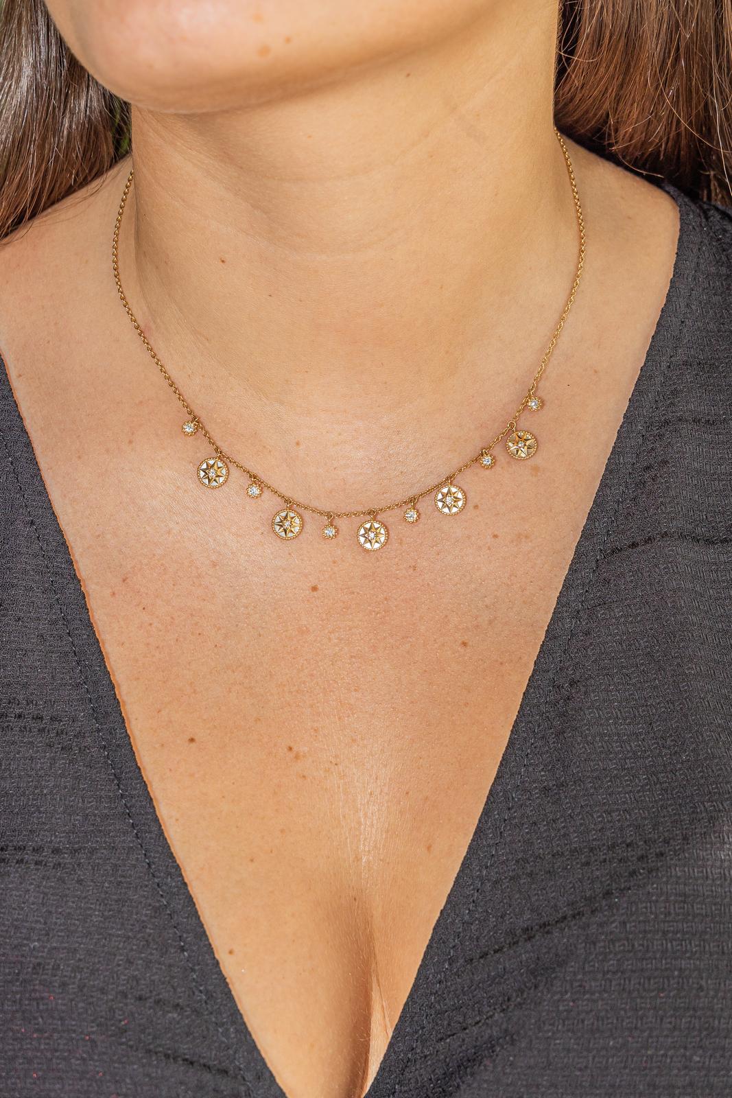 Dior "Rose des vents" Necklace in Yellow gold with Diamonds