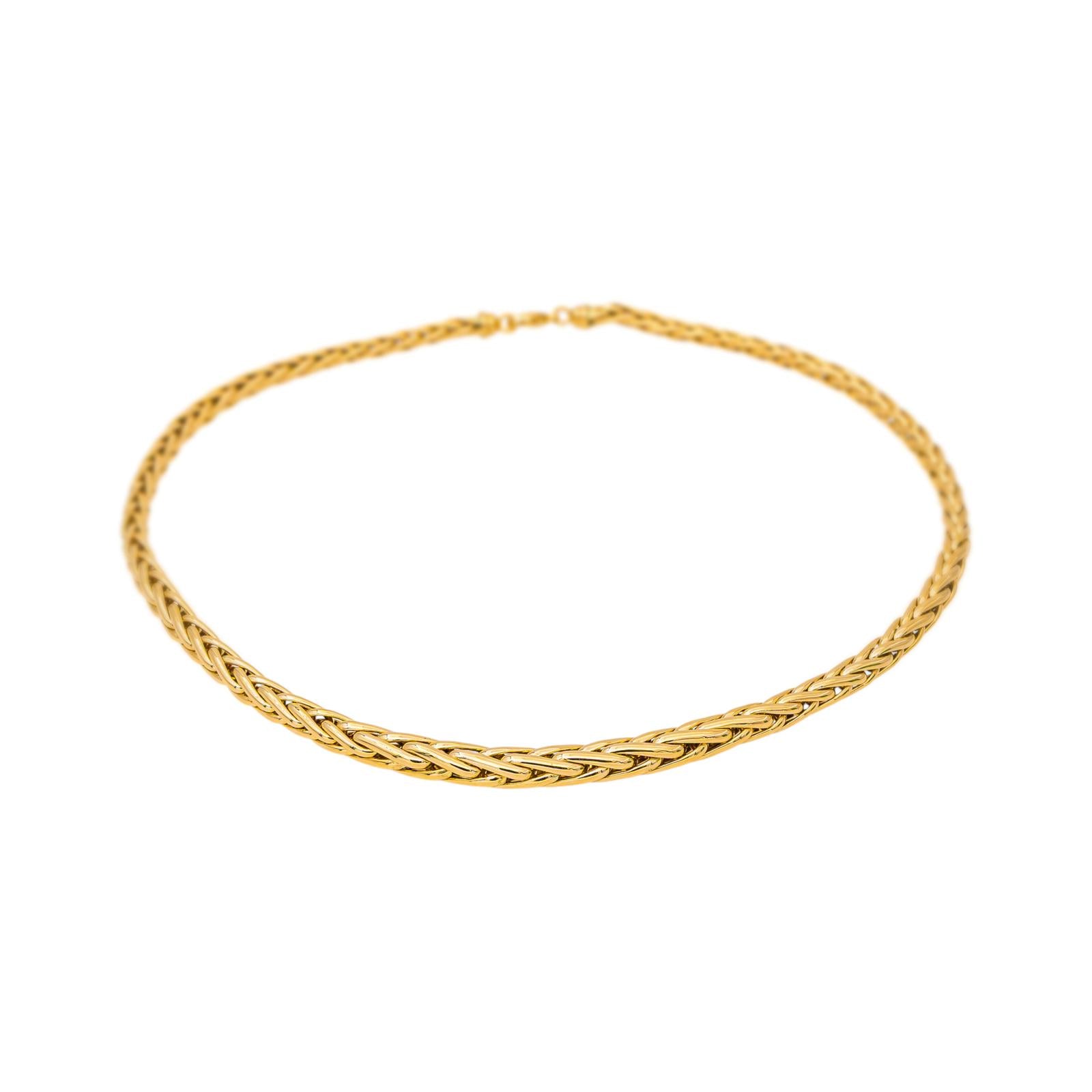 Collier Maille palmier Or jaune