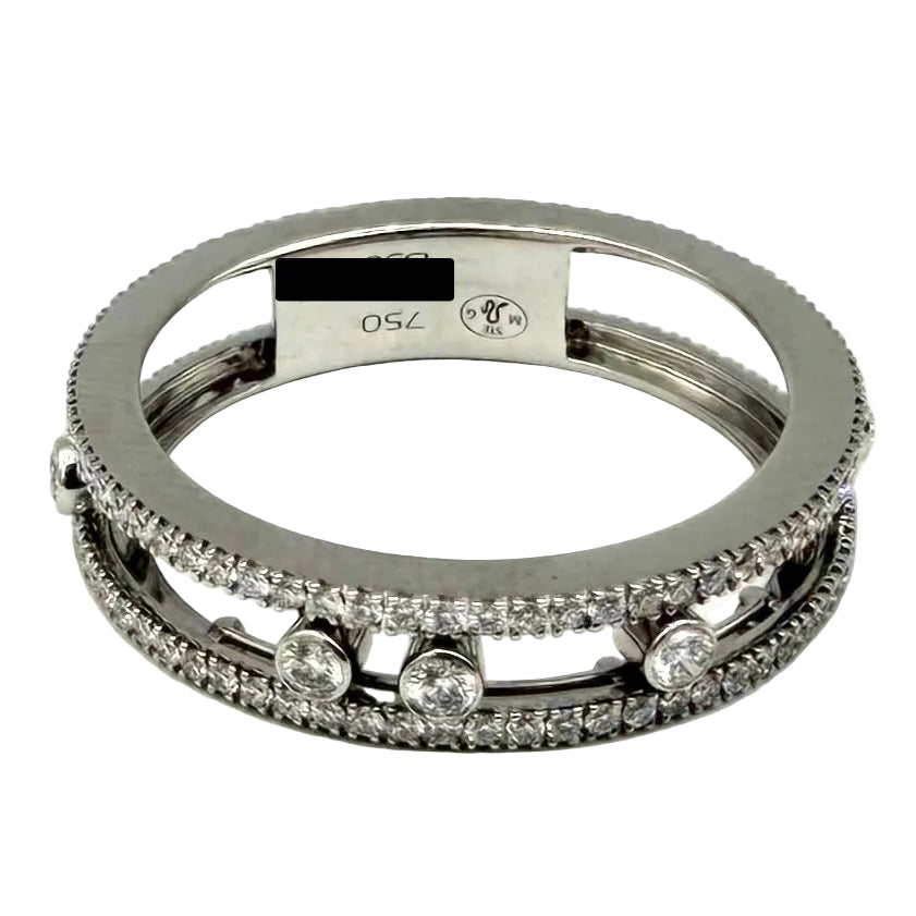 MESSIKA "Fine Move Romane Pavée" Pave ring in white gold and diamonds