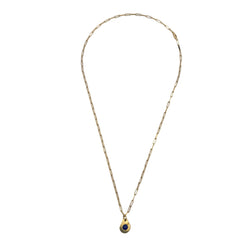 DINH VAN "R10 Handcuffs" Pendant Necklace in yellow gold and Lapis lazuli