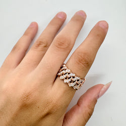 Rose Gold and Diamond Band Ring