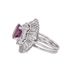 Bague Pompadour Platine Rubis