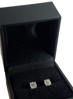 White Gold and Diamond Earrings