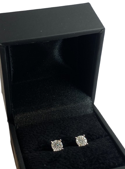 White Gold and Diamond Earrings