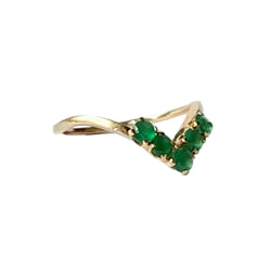 Yellow Gold and Emerald Wedding Band
