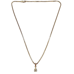 Yellow Gold and Diamond Pendant Necklace