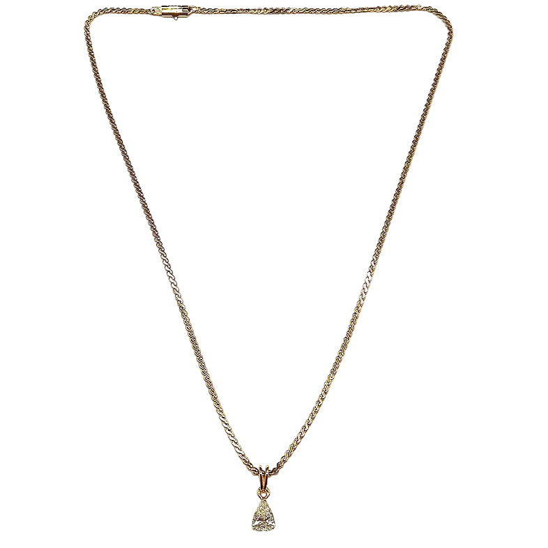 Yellow Gold and Diamond Pendant Necklace