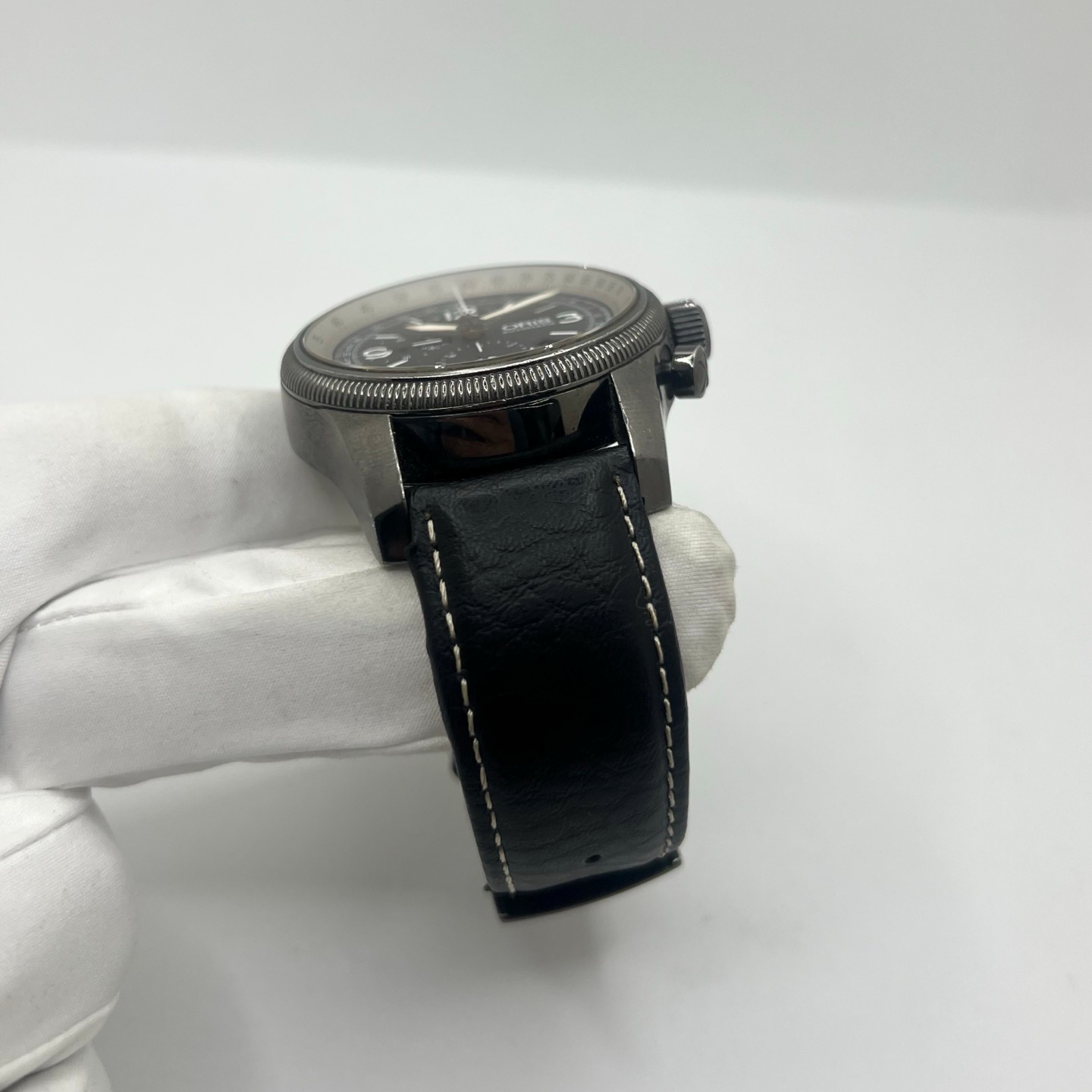 ORIS "Big Crown X1 Calculator" Watch in Steel and Leather