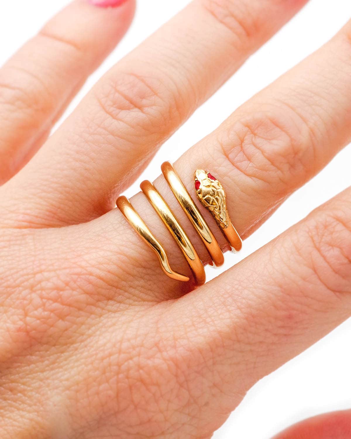 Vintage gold snake ring