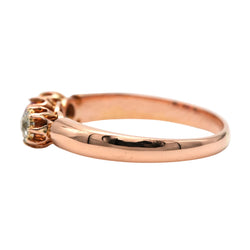 Trilogy Ring in Yellow Gold, Sapphire, and Diamonds