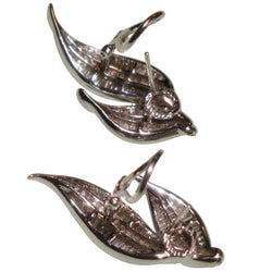White Gold, Platinum, and Diamond Clip-On Earrings