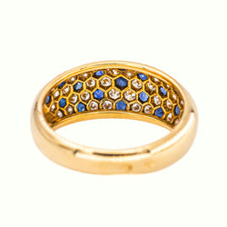 Yellow Gold Sapphire Bangle Ring
