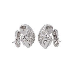Bulgari Parentesi Earrings, White gold with Diamonds