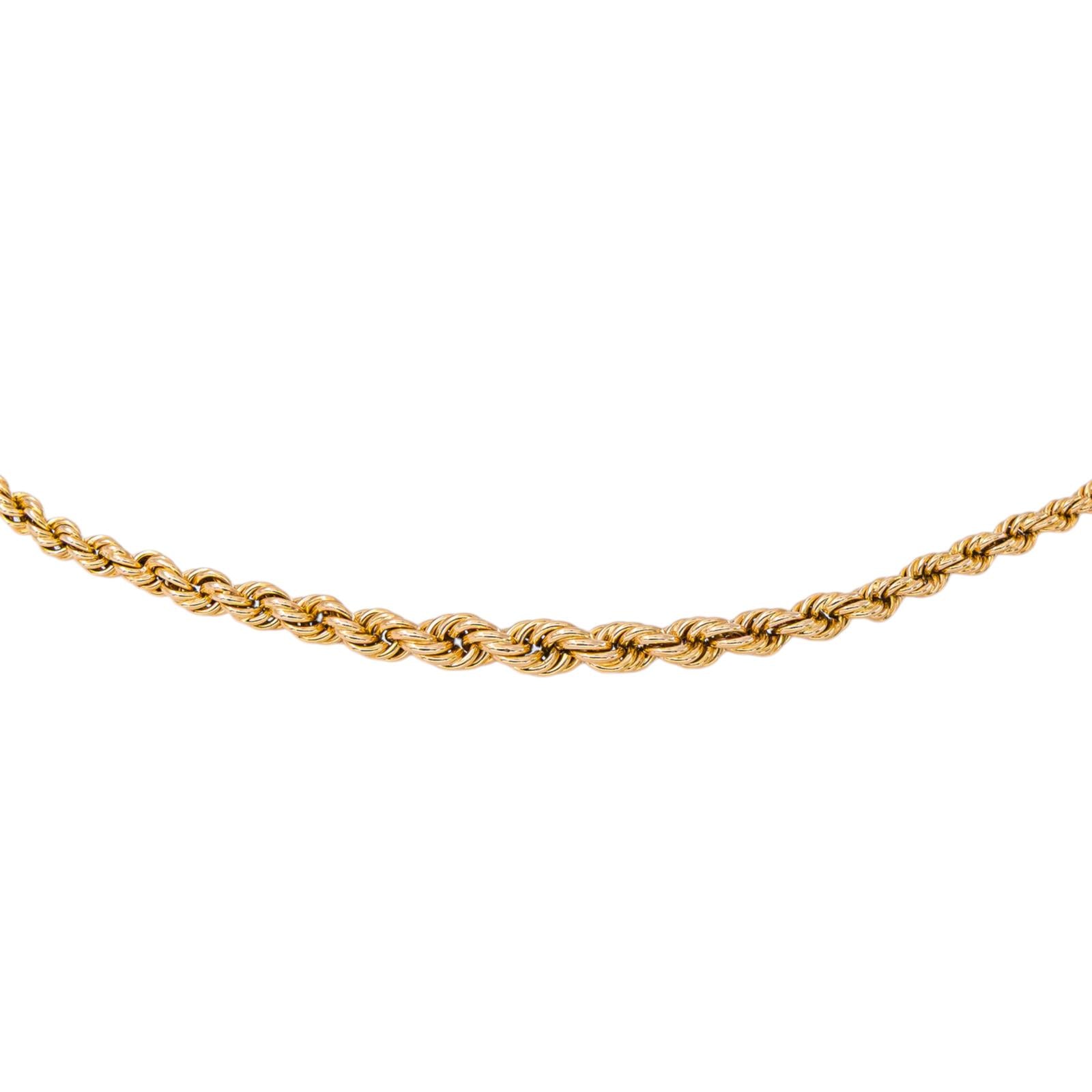 Collier Maille Corde Or rose