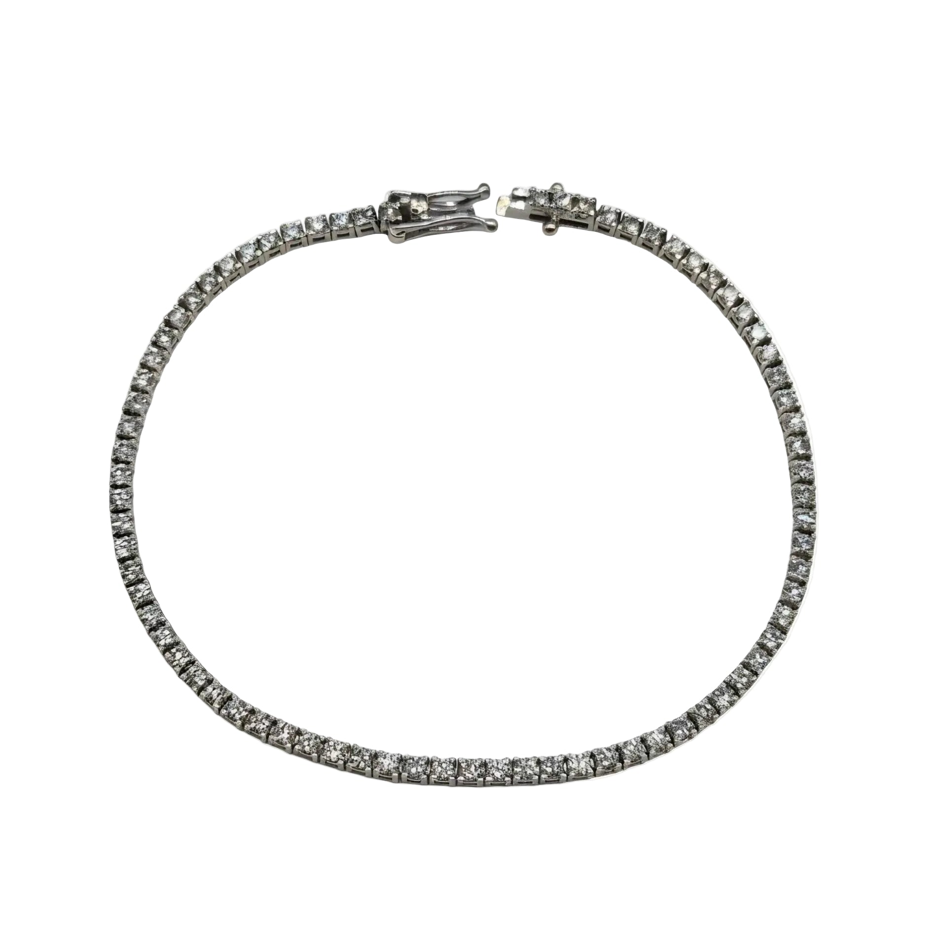 "Ligne" Bracelet in White Gold and Diamonds