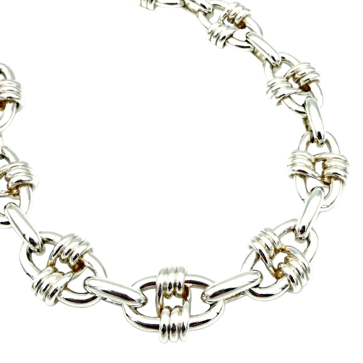 HERMÈS "Cybelle" Silver Link Necklace