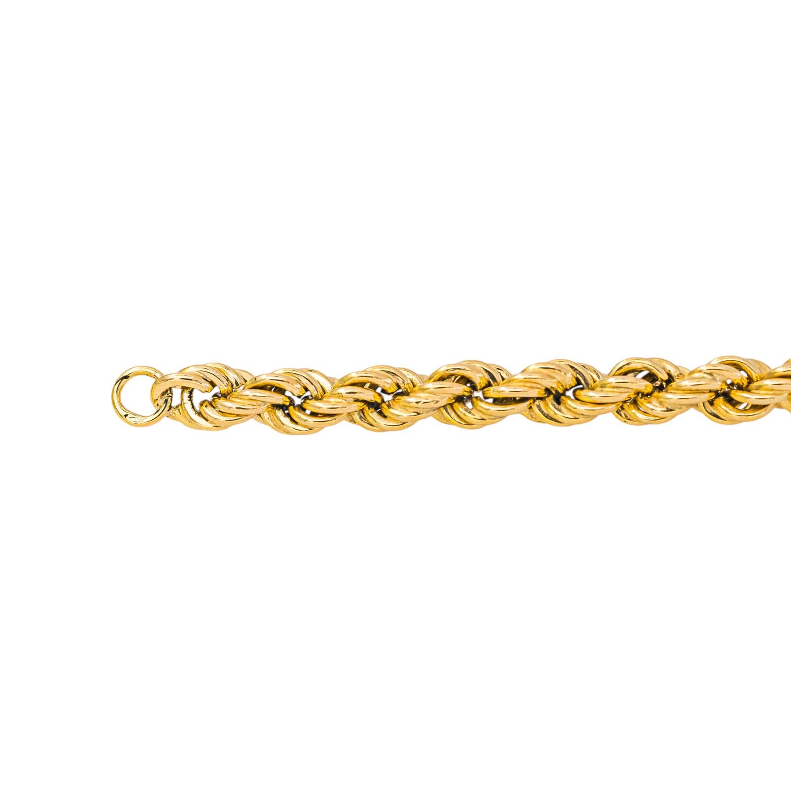 Yellow Gold Rope-Link Bracelet