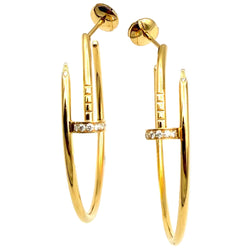CARTIER "Juste un clou" GM Hoop earrings in rose gold and diamonds