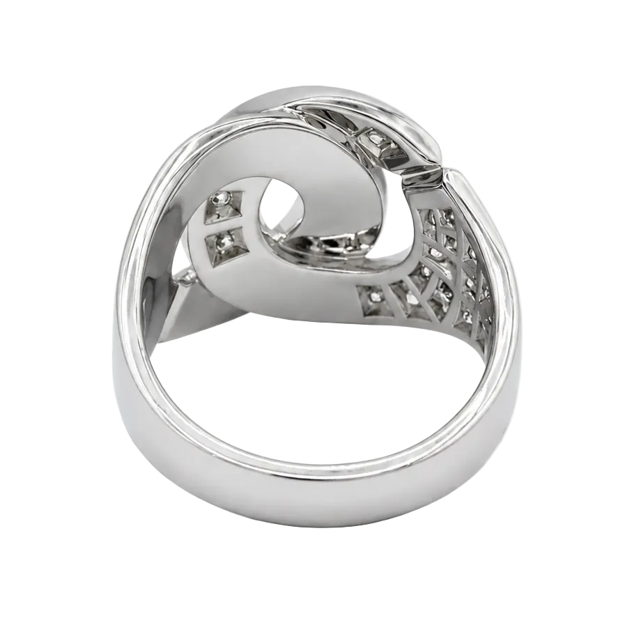 DINH VAN "Handcuffs" Pave Ring in White Gold and Diamonds