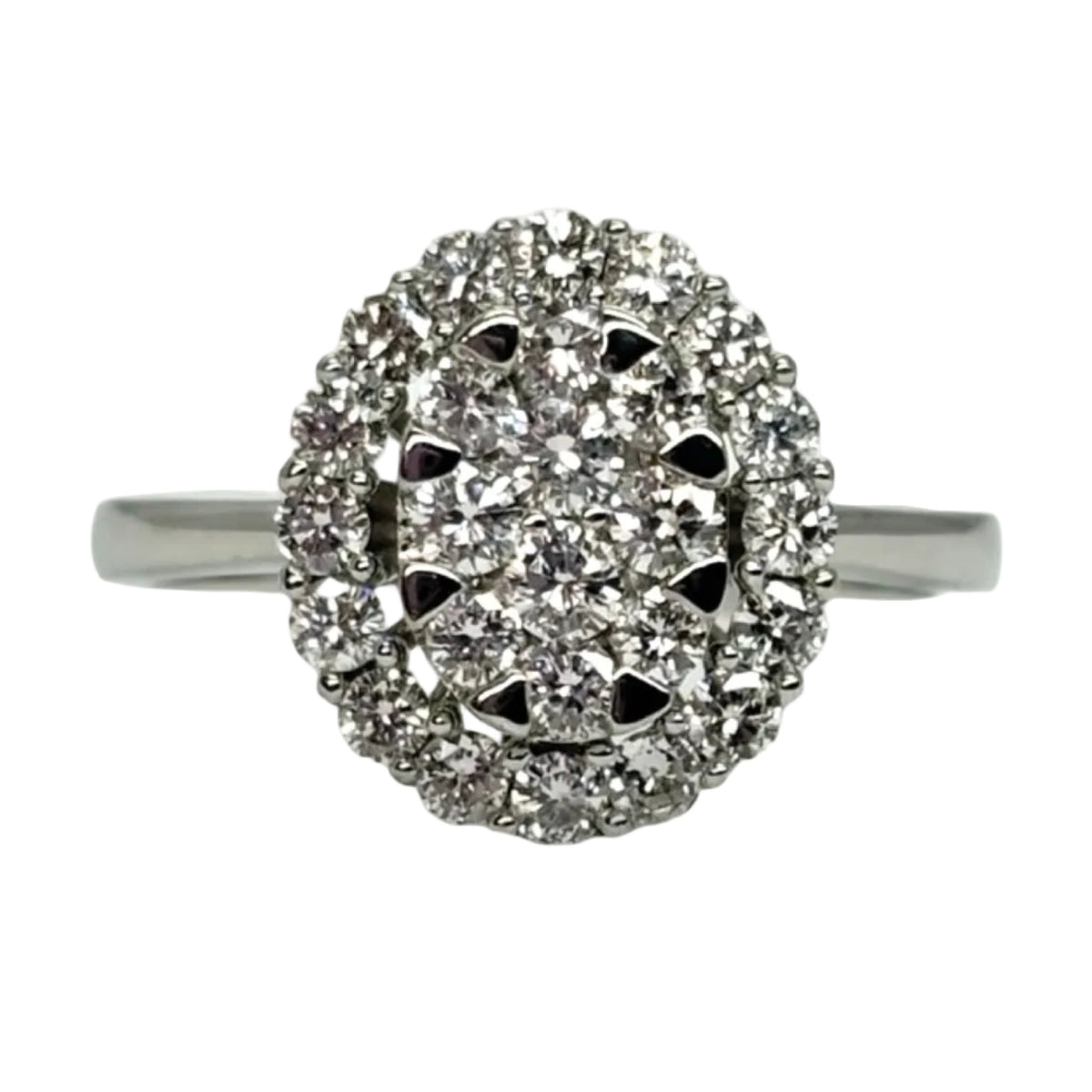 "Entourage" Ring in White Gold and Diamonds