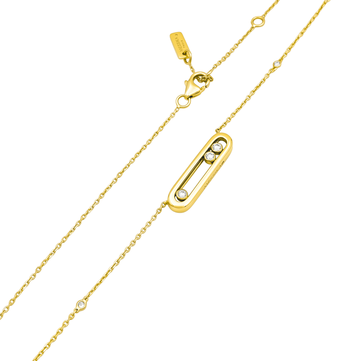 Collier Pendentif MESSIKA Baby Move PM en or jaune et diamants