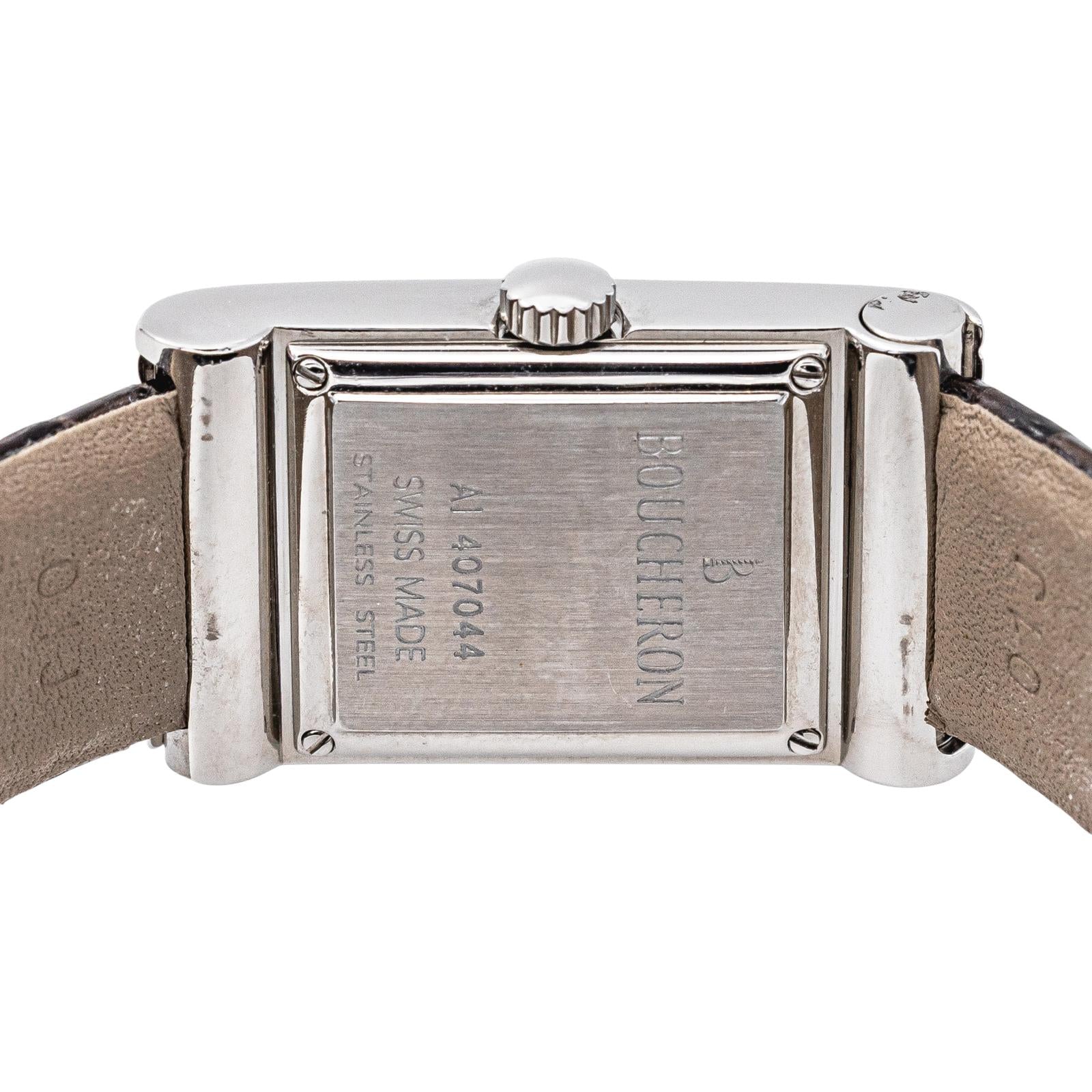 Boucheron Reflet Watch, Stainless Steel with Diamonds