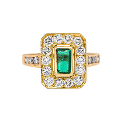 Bague Or jaune Emeraude