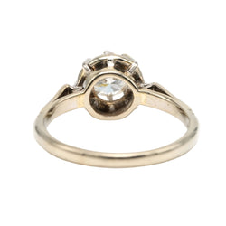 White Gold Solitaire Ring with Diamond
