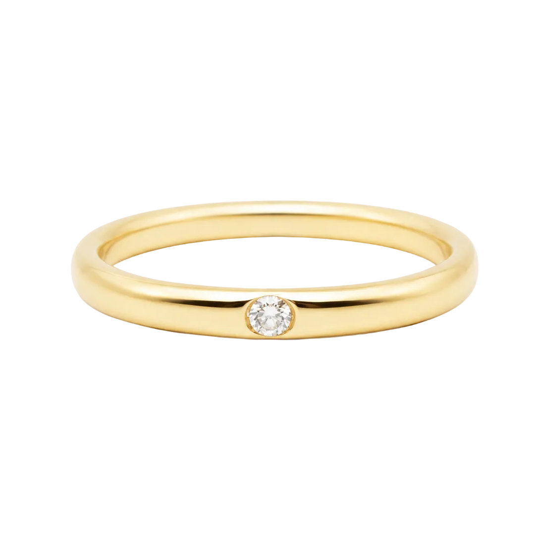 POMELLATO "Lucciole" Wedding Band in Yellow gold with Diamonds