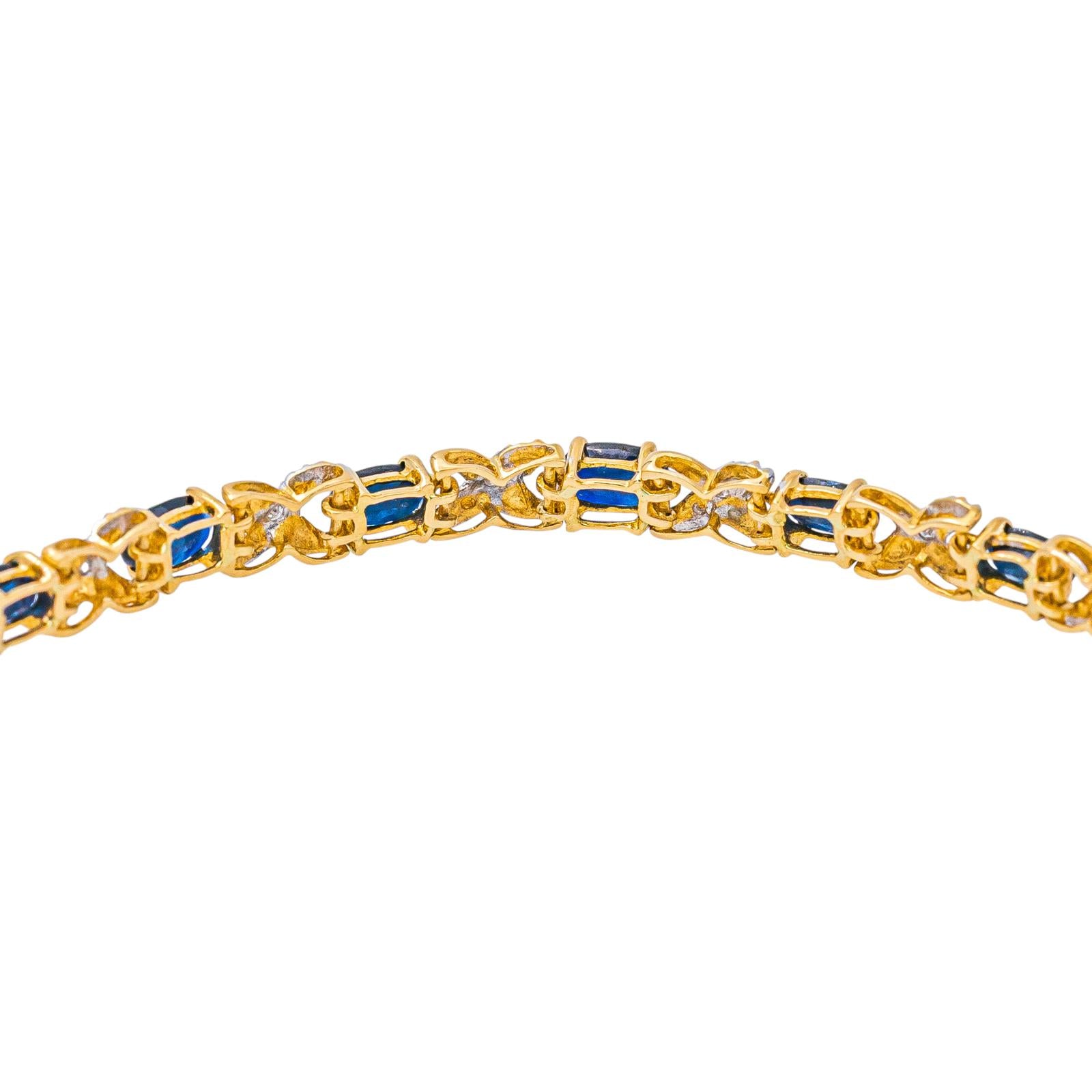 Yellow gold Sapphire Bracelet