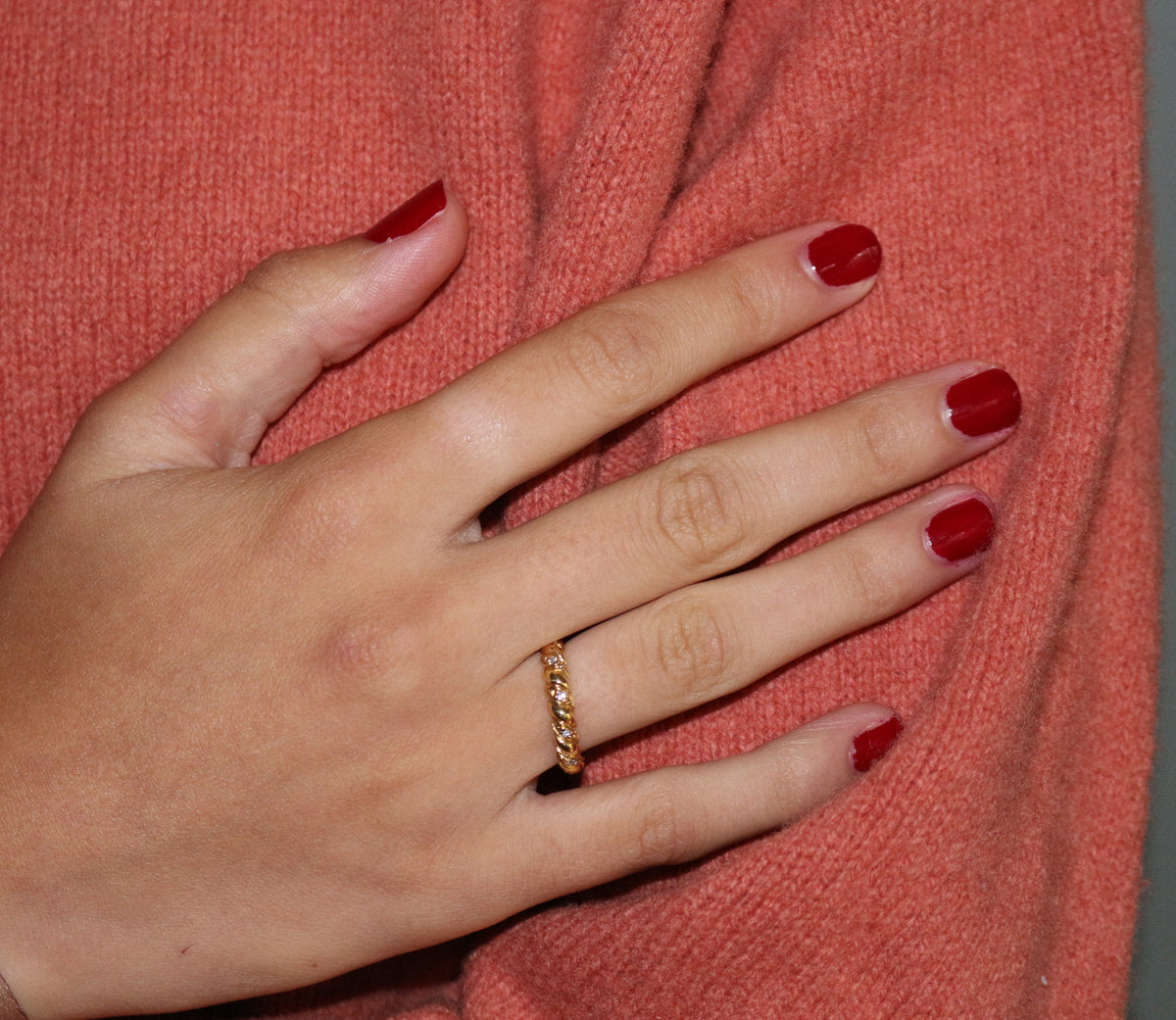 Bague Alliance en or jaune et diamants
