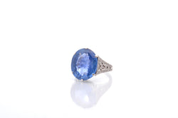 Bague saphir de Ceylan de 18,49 carats en platine (Copie)