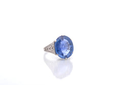 Bague saphir de Ceylan de 18,49 carats en platine (Copie)