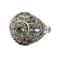 White Gold and Diamond Dome Ring