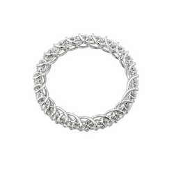 White Gold and Diamond Wedding Band