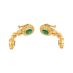 Earrings Yellow gold Emerald