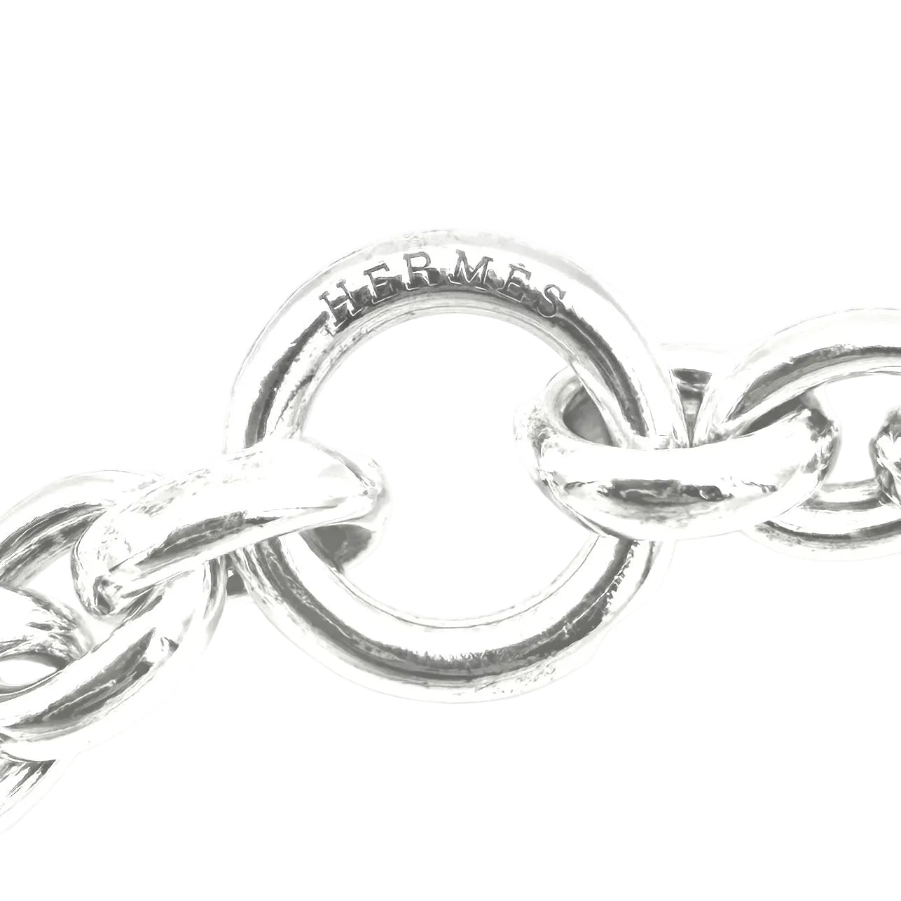 HERMÈS "Crescendo" Long Necklace in Silver