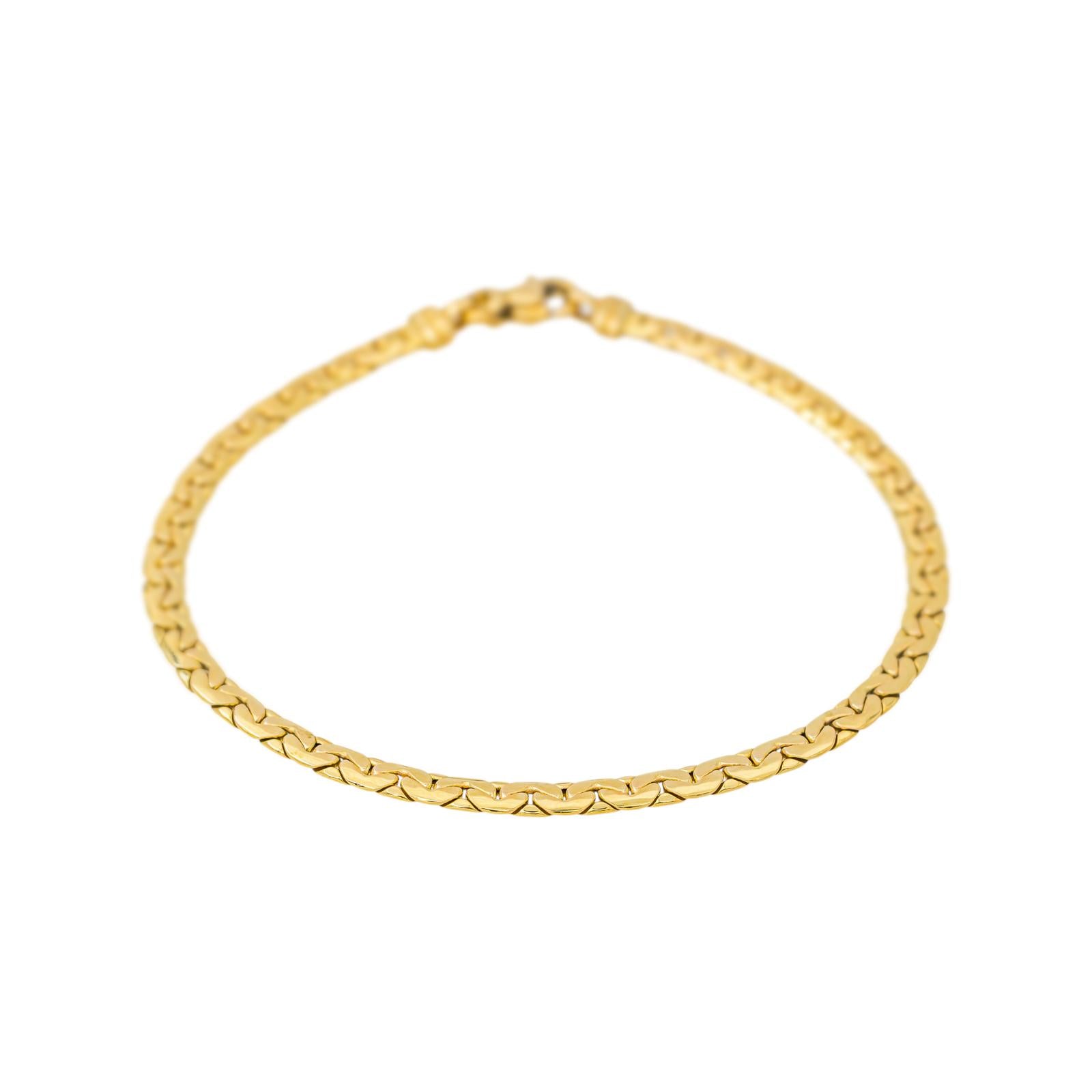Bracelet Maille haricot Or jaune